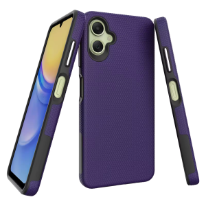 Triangle Shockproof Case With Anti Slip Grains for Samsung Galaxy A05 – Deep Purple